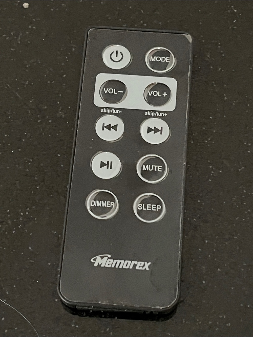 Memorex Black Media Remote Control - Compact Replacement